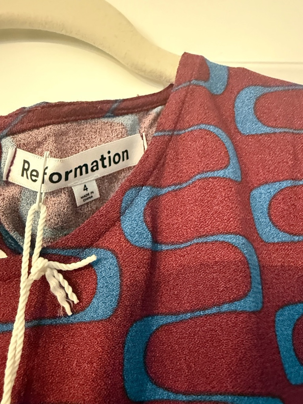 Reformation Gavin Dress Marooned - Size 4 NWT - Picture 7 of 8